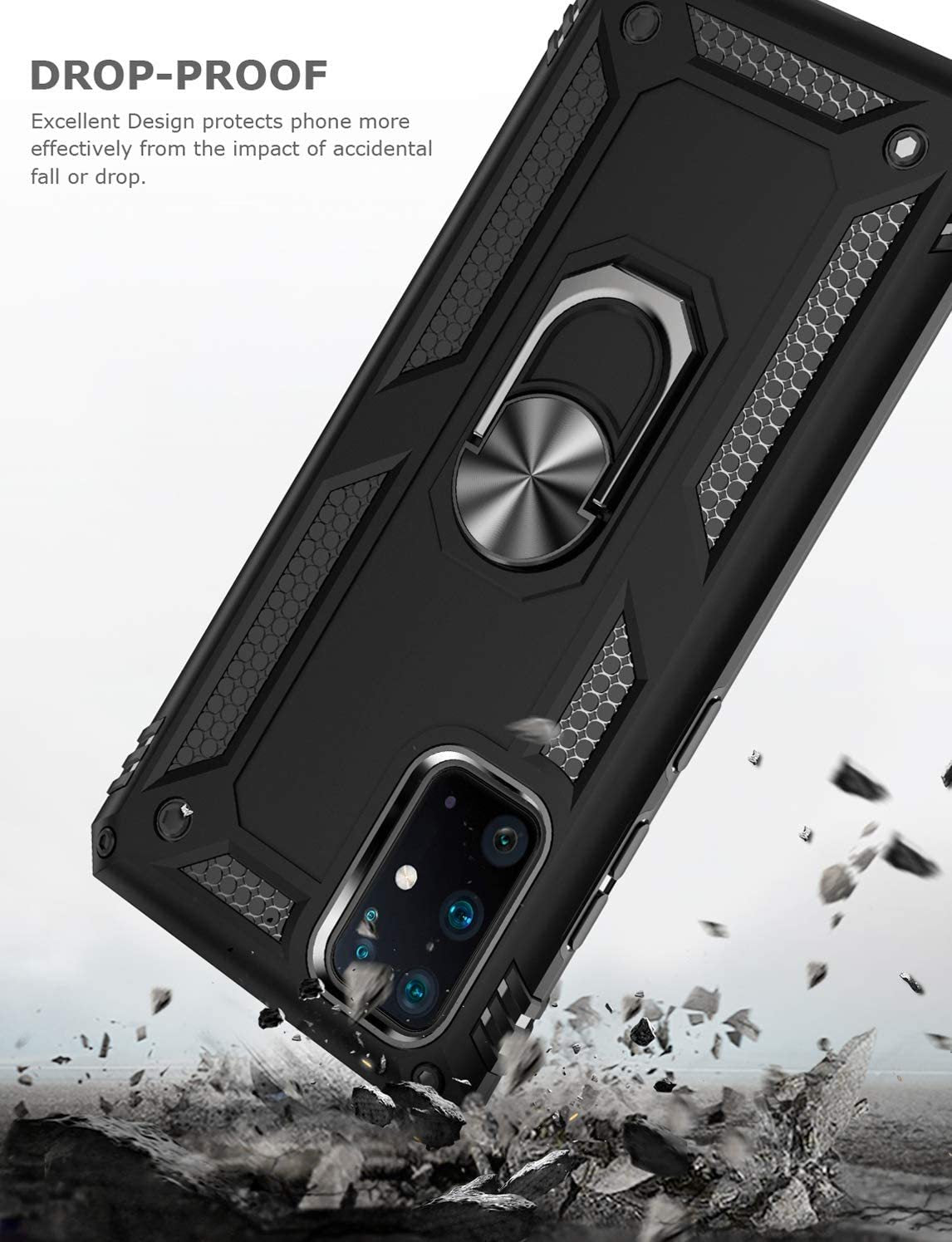 Samsung Galaxy S20 Plus Rugged Tough Case Shockproof Hybrid Cover BLACK