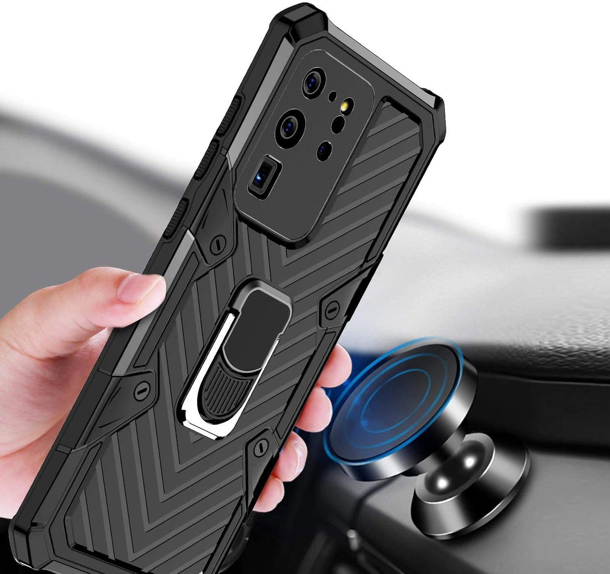 Samsung Galaxy S20 Ultra Rugged Tough Case Shockproof Hybrid Cover Black