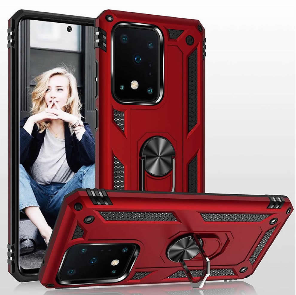Samsung Galaxy S20 Ultra Rugged Tough Case Shockproof Hybrid Cover RED
