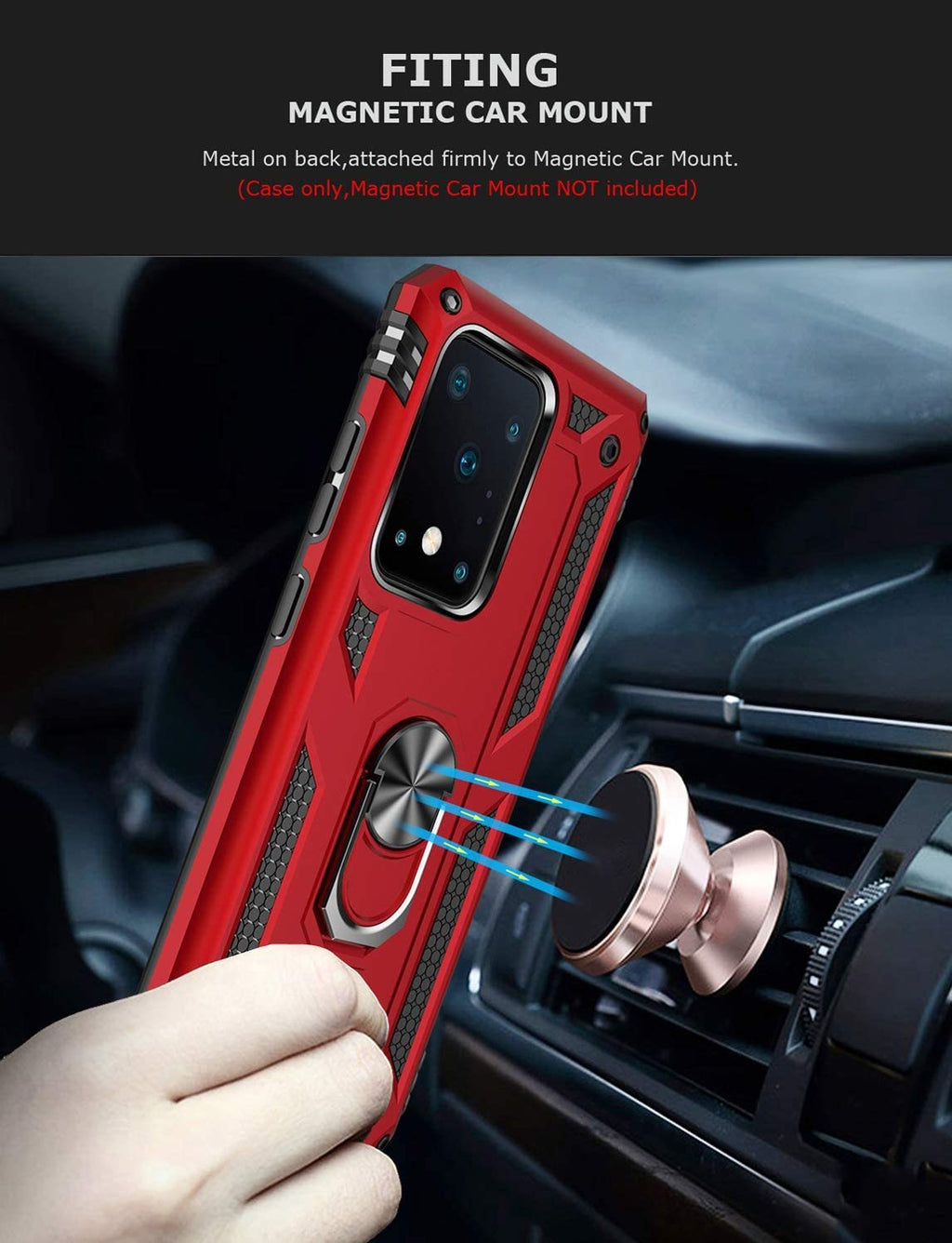 Samsung Galaxy S20 Ultra Rugged Tough Case Shockproof Hybrid Cover RED