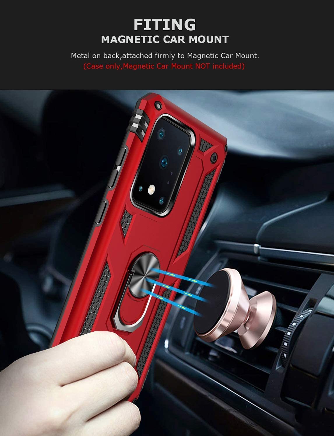 Samsung Galaxy S20 Ultra Rugged Tough Case Shockproof Hybrid Cover RED