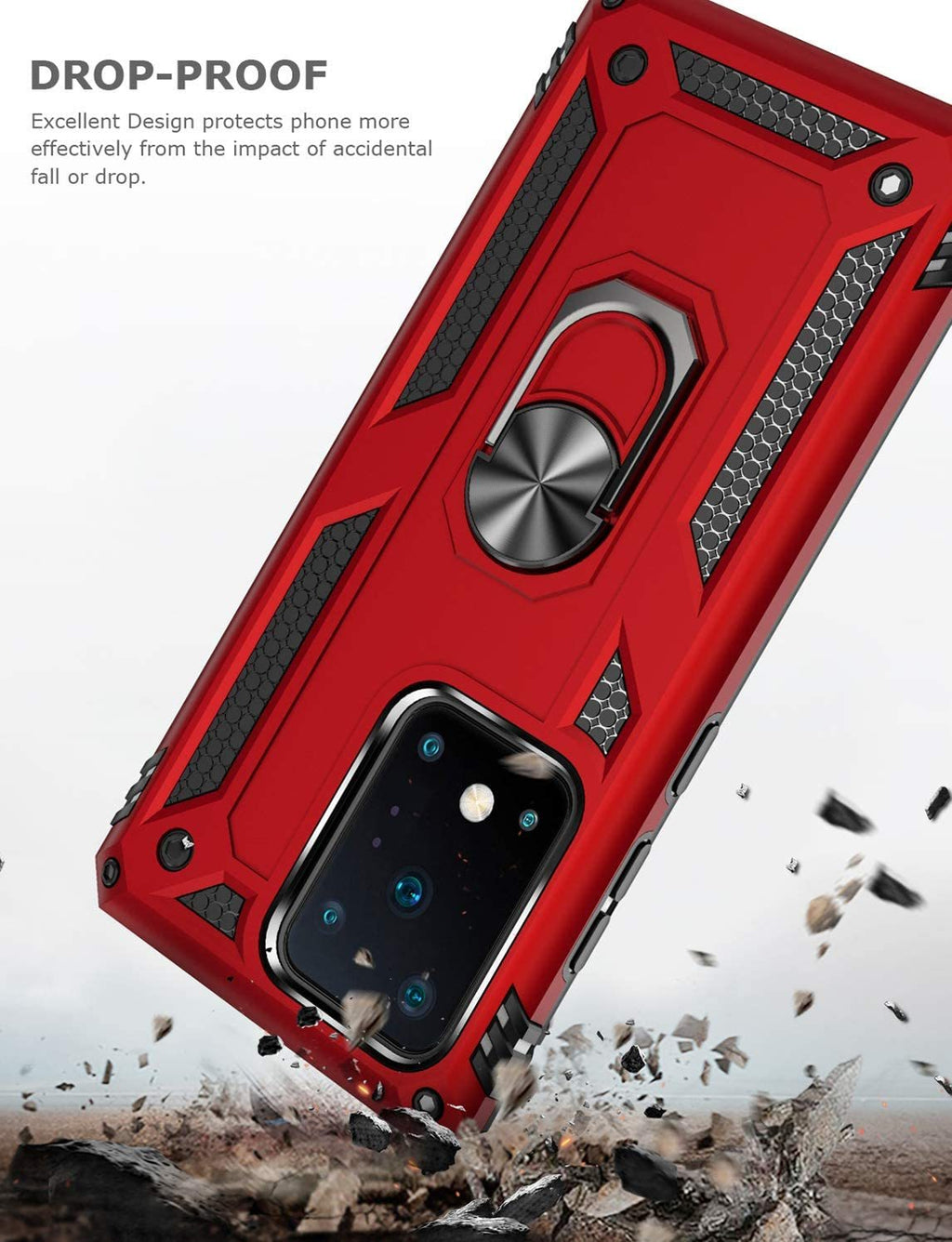 Samsung Galaxy S20 Ultra Rugged Tough Case Shockproof Hybrid Cover RED