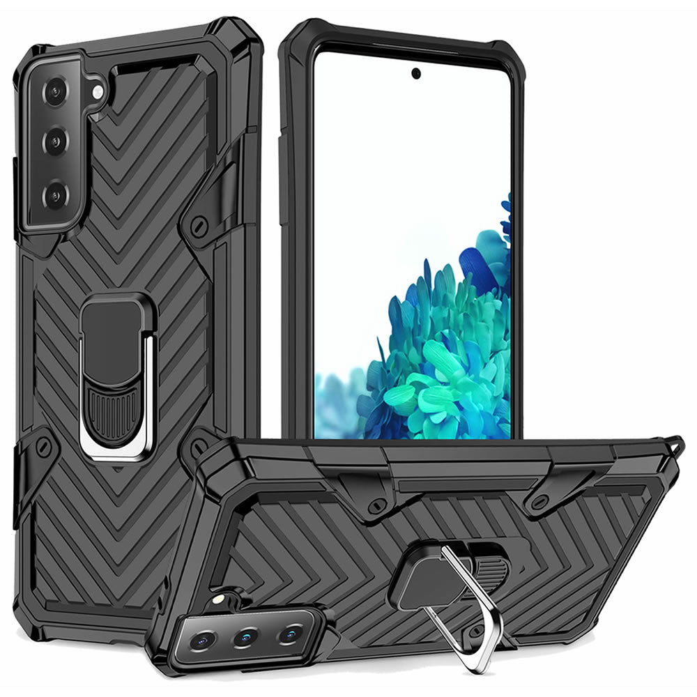 Samsung Galaxy S21 Rugged Tough Case Shockproof Hybrid Cover BLACK