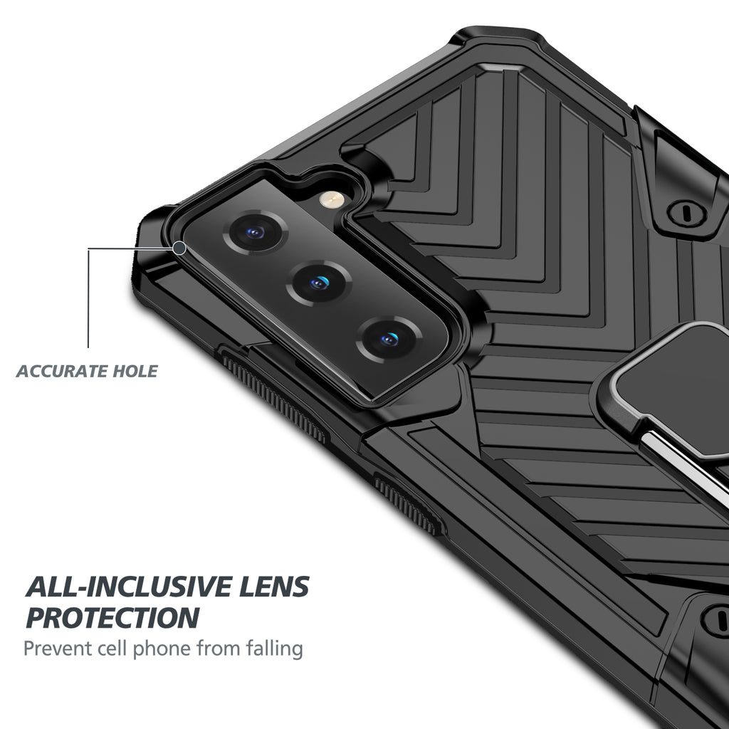 Samsung Galaxy S21 Rugged Tough Case Shockproof Hybrid Cover BLACK