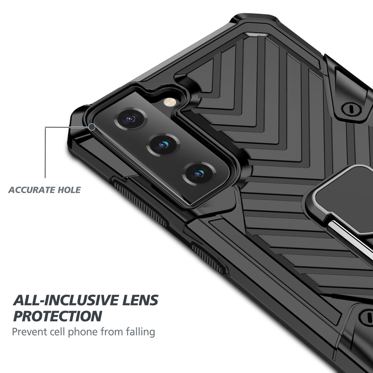Samsung Galaxy S21 Rugged Tough Case Shockproof Hybrid Cover BLACK