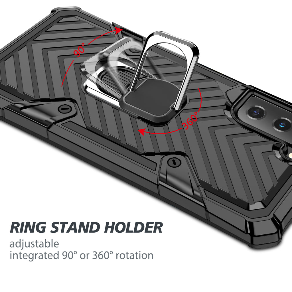 Samsung Galaxy S21 Rugged Tough Case Shockproof Hybrid Cover BLACK