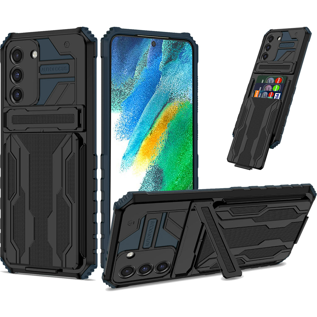 Samsung S21 Plus Heavy Duty Kickstand Case Shockproof Card Holder GREEN
