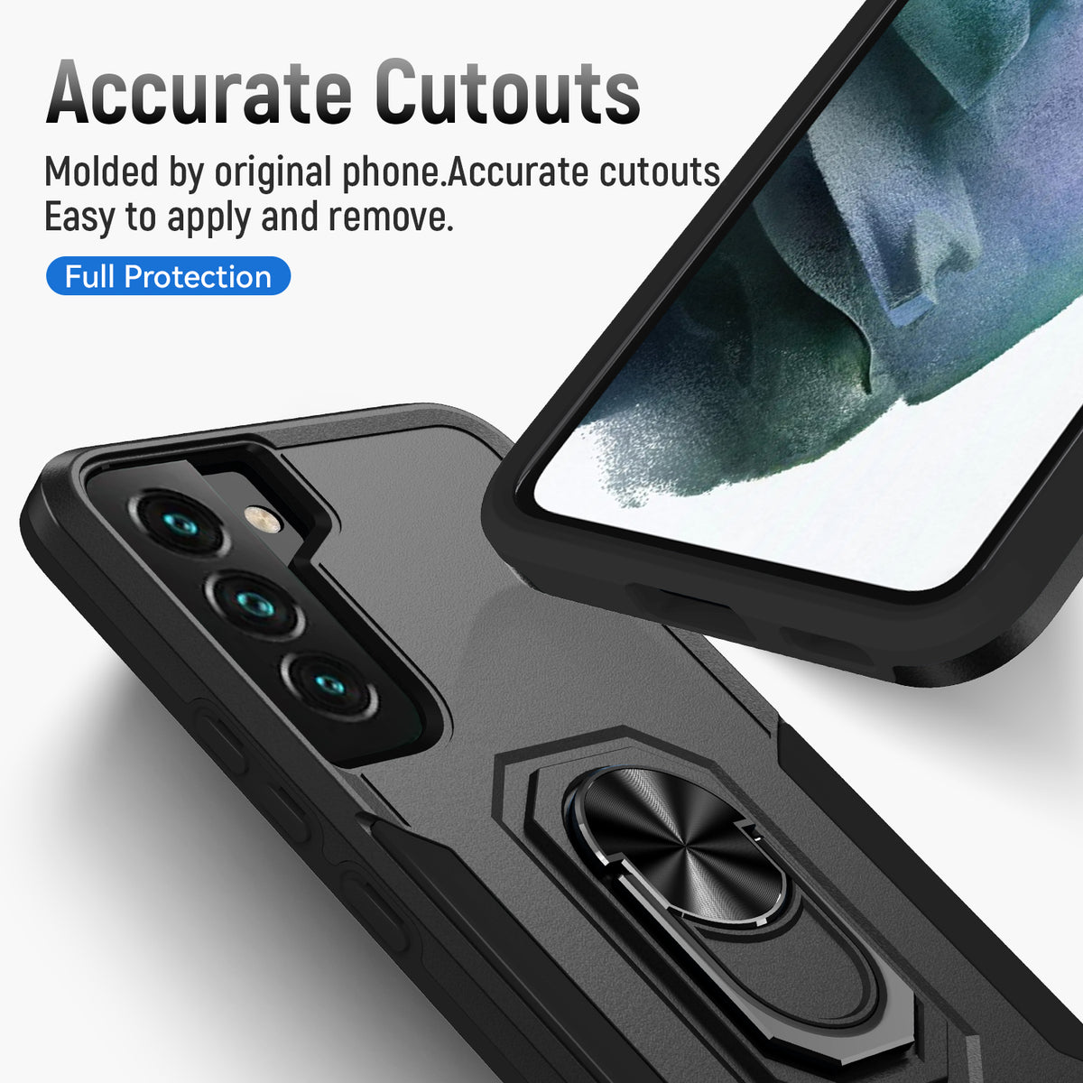 Samsung S21 Plus Heavy Duty Case Rugged Tough Dual Layer Shockproof Cover BLACK