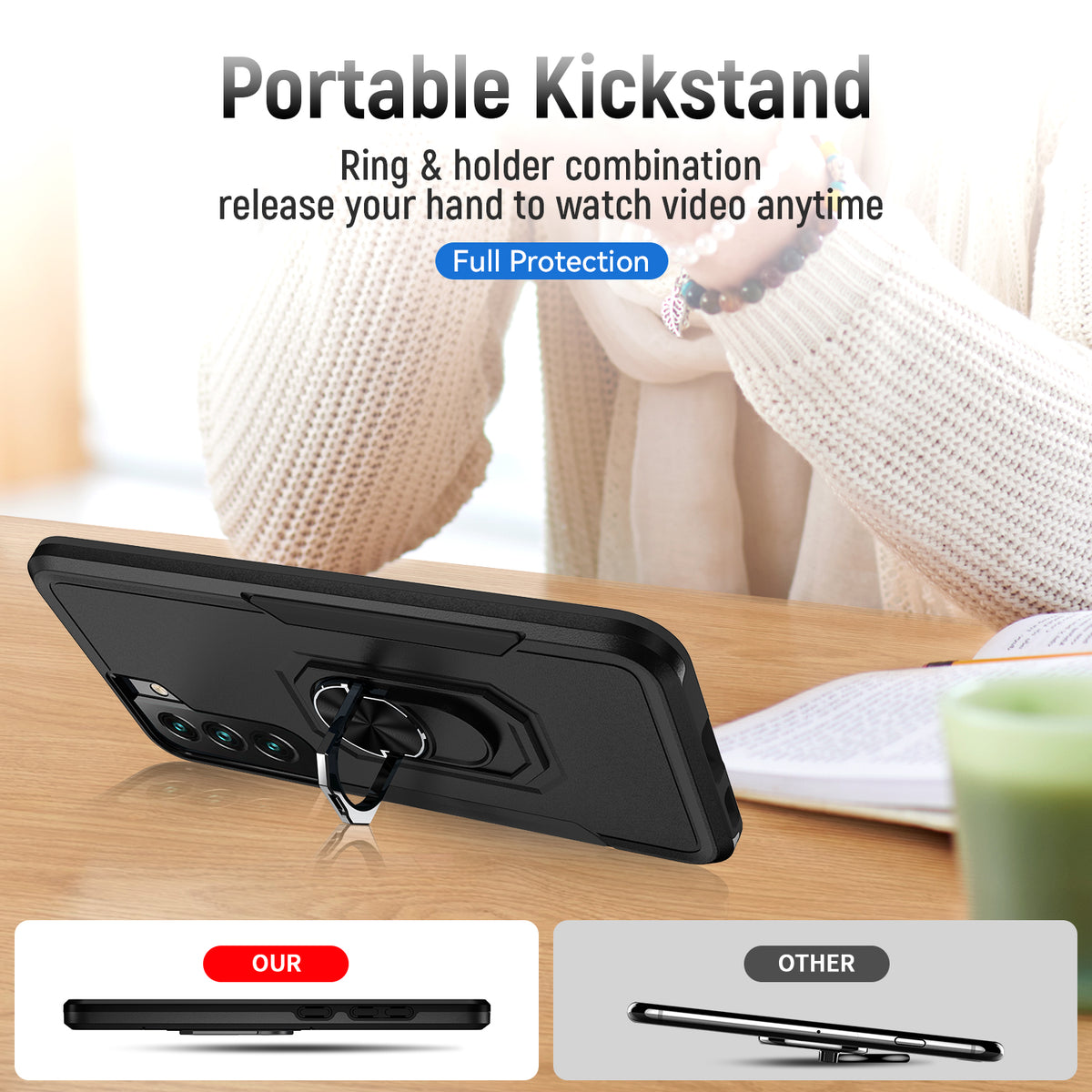 Samsung S21 Plus Heavy Duty Case Rugged Tough Dual Layer Shockproof Cover BLACK