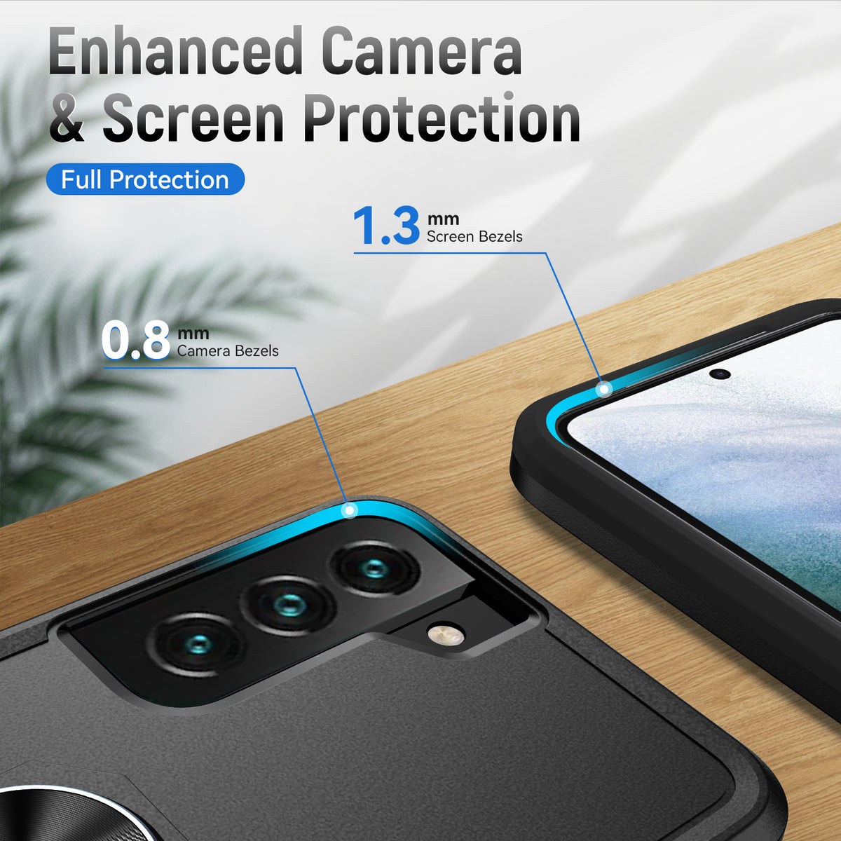 Samsung S21 Plus Heavy Duty Case Rugged Tough Dual Layer Shockproof Cover BLACK