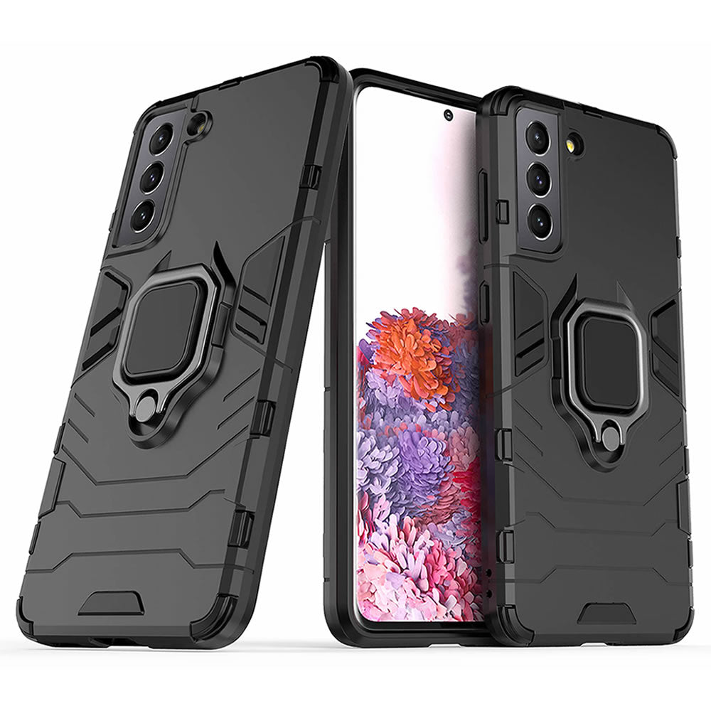 Samsung Galaxy S21 Rugged Tough Case Shockproof Hybrid Cover BLACK