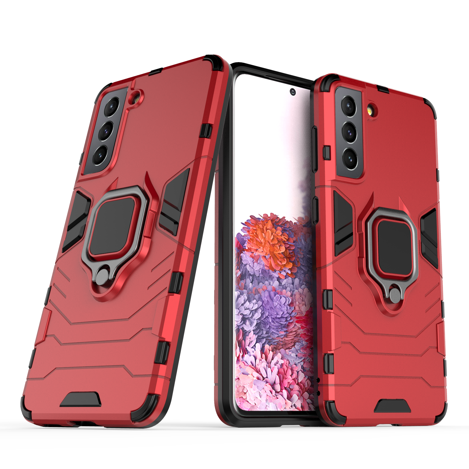 Samsung Galaxy S21 Plus Rugged Tough Case Shockproof Hybrid Cover RED
