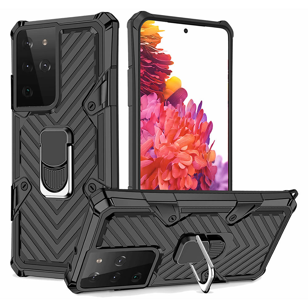 Samsung Galaxy S21 Ultra Rugged Tough Case Shockproof Hybrid Cover BLACK