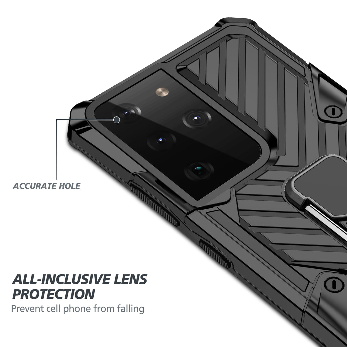 Samsung Galaxy S21 Ultra Rugged Tough Case Shockproof Hybrid Cover BLACK