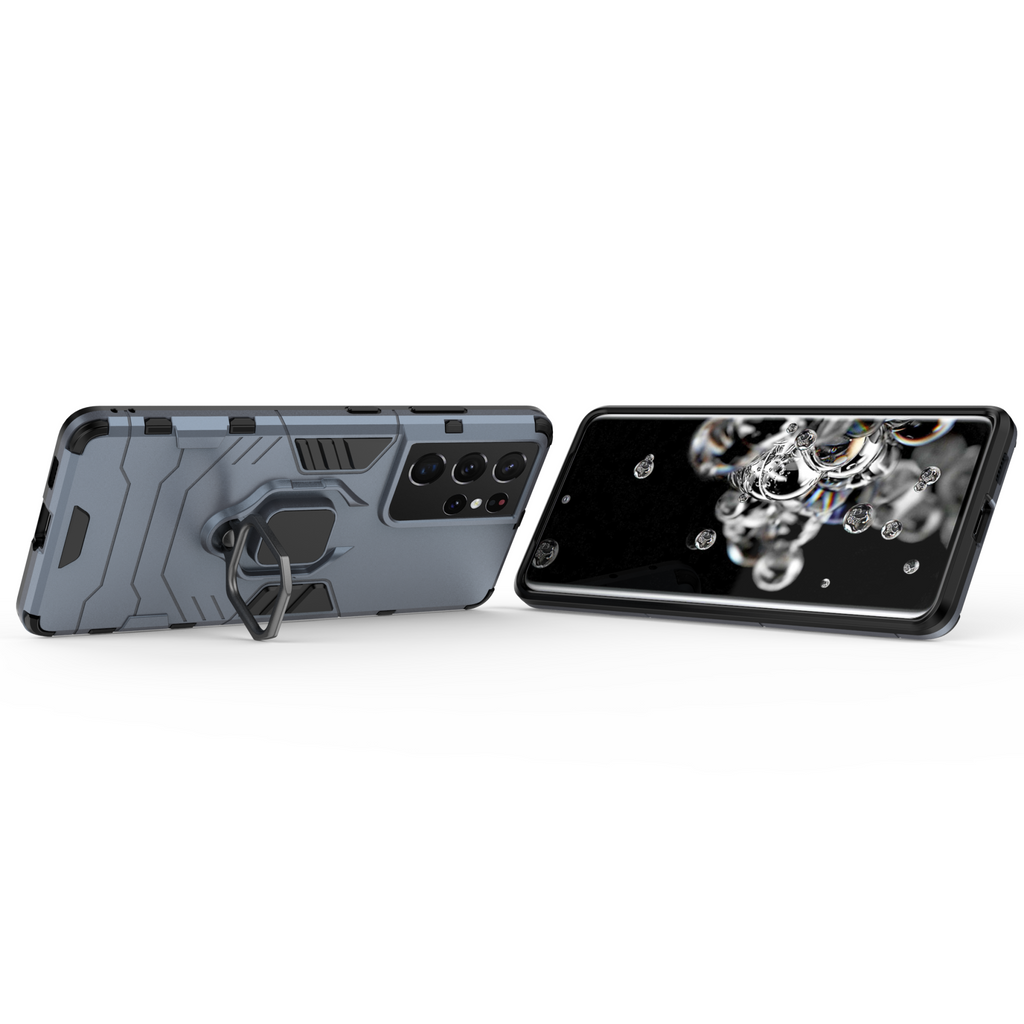 Samsung Galaxy S21 Ultra Rugged Tough Case Shockproof Hybrid Cover BLUE