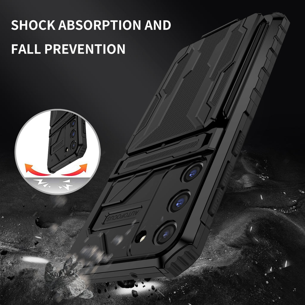 Samsung S23 Plus Heavy Duty Kickstand Case Shockproof Card Holder BLACK