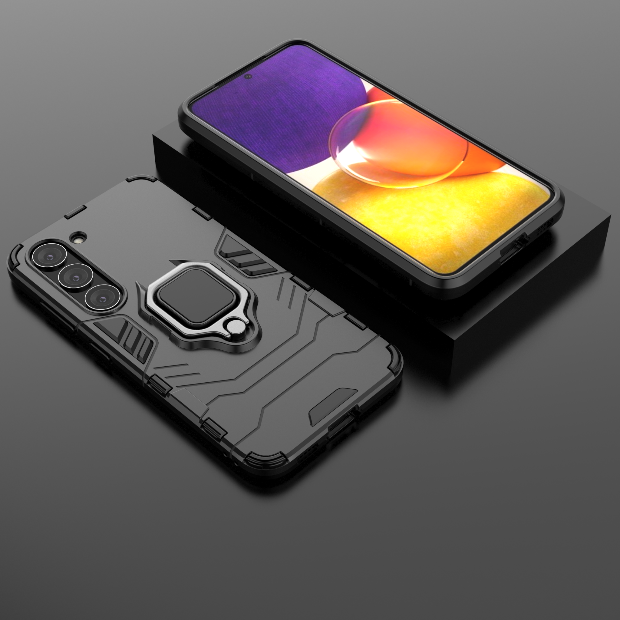 Samsung Galaxy S23 Plus Rugged Tough Case Shockproof Hybrid Cover BLACK