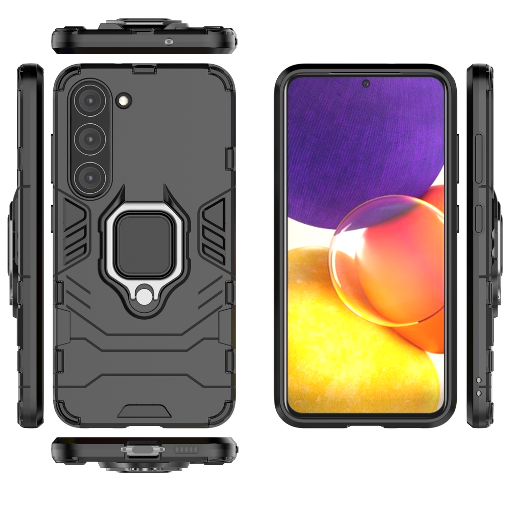 Samsung Galaxy S23 Plus Rugged Tough Case Shockproof Hybrid Cover BLACK