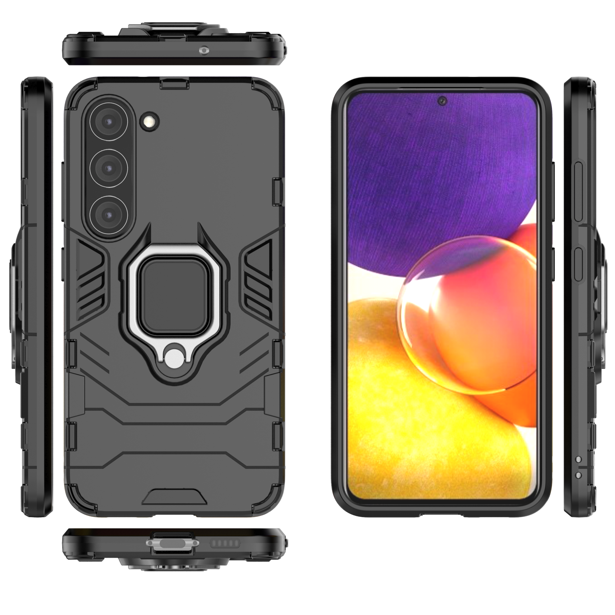 Samsung Galaxy S23 Plus Rugged Tough Case Shockproof Hybrid Cover BLACK
