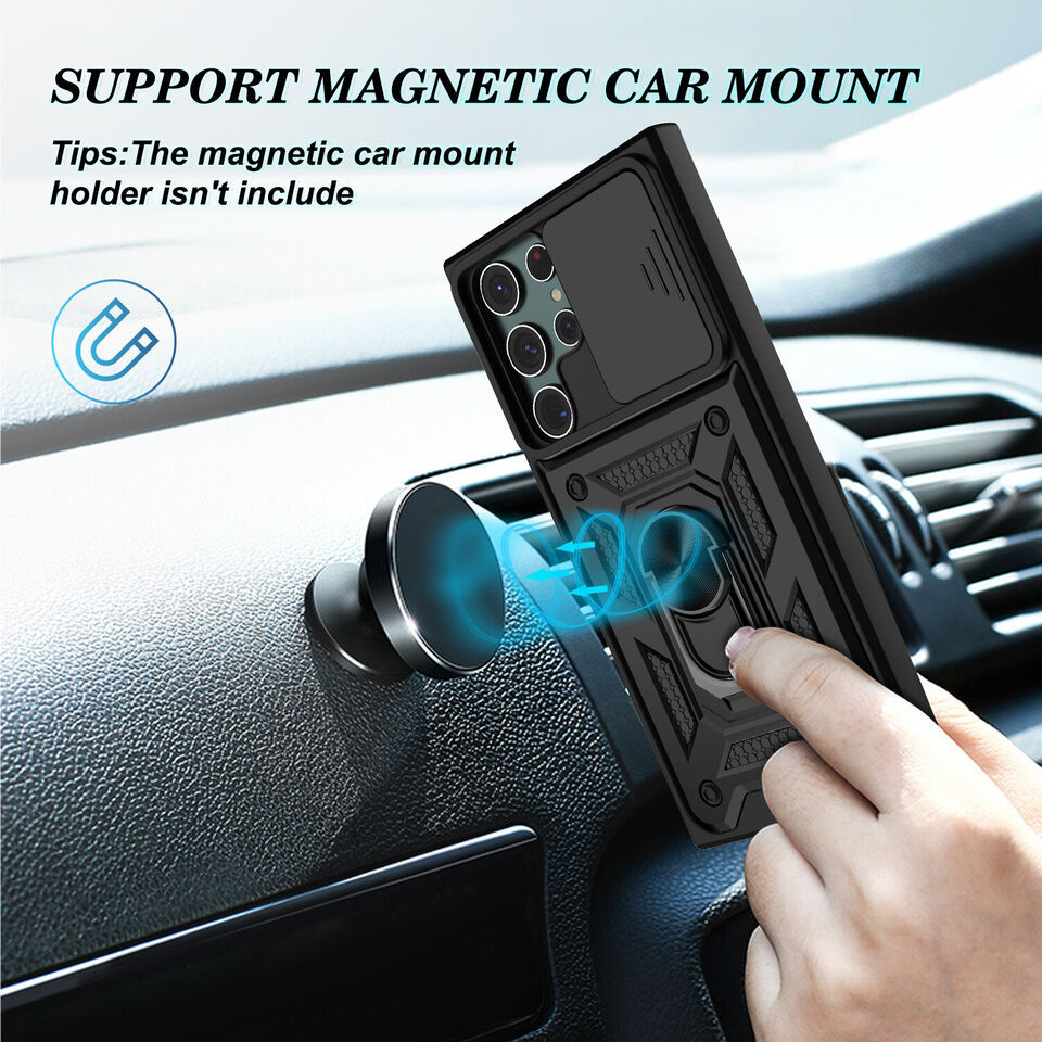 Samsung Galaxy S26 Ultra Tough Case Shockproof Kickstand Cover BLACK