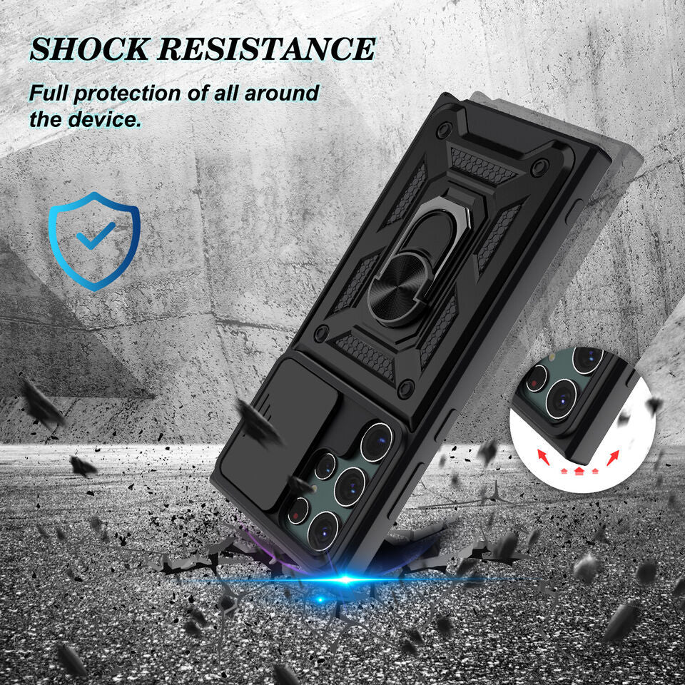 Samsung Galaxy S26 Ultra Tough Case Shockproof Kickstand Cover BLACK