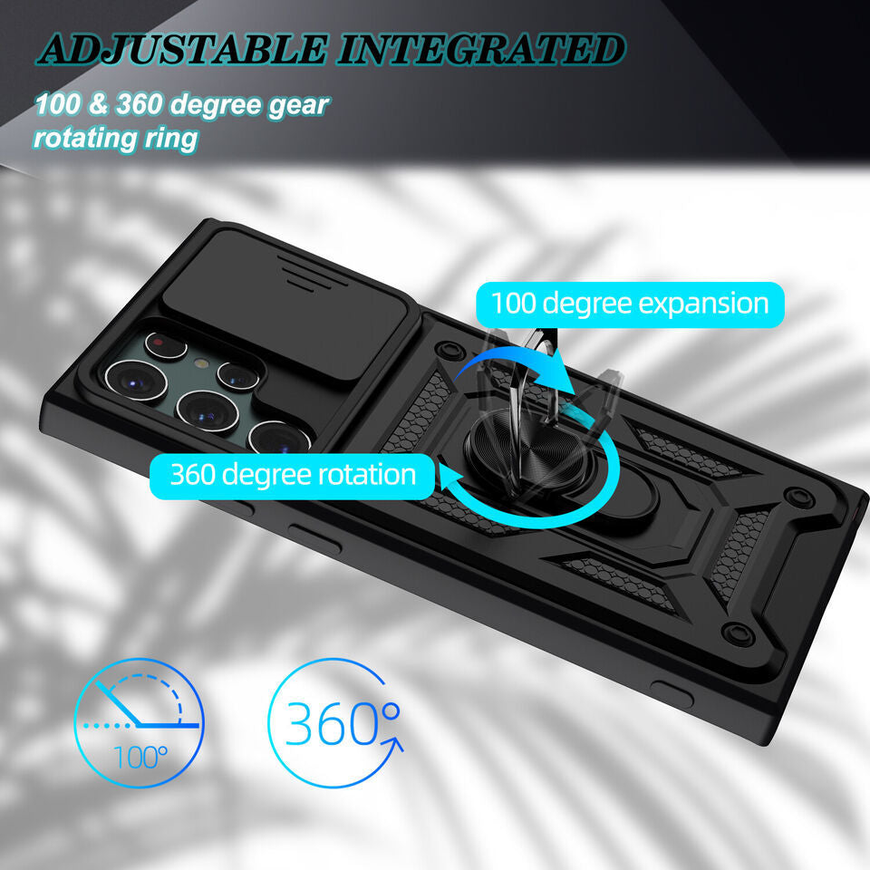 Samsung Galaxy S26 Ultra Tough Case Shockproof Kickstand Cover BLACK