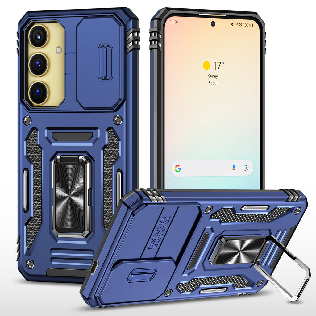 Samsung S25 Plus Case Shockproof Kickstand Hybrid Cover DARK BLUE