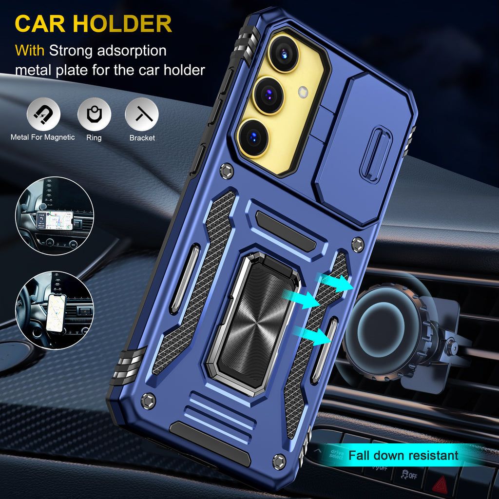 Samsung S25 Plus Case Shockproof Kickstand Hybrid Cover DARK BLUE