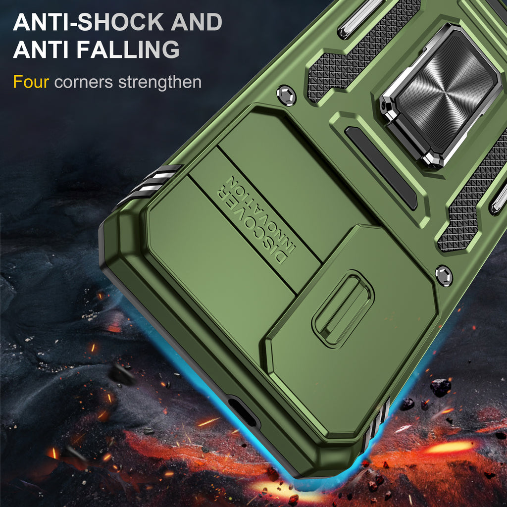Samsung S25 Plus Case Shockproof Kickstand Hybrid Cover DARK GREEN