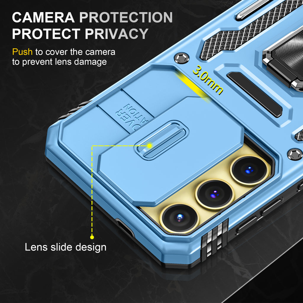 Samsung S25 Plus Case Shockproof Kickstand Hybrid Cover LIGHT BLUE