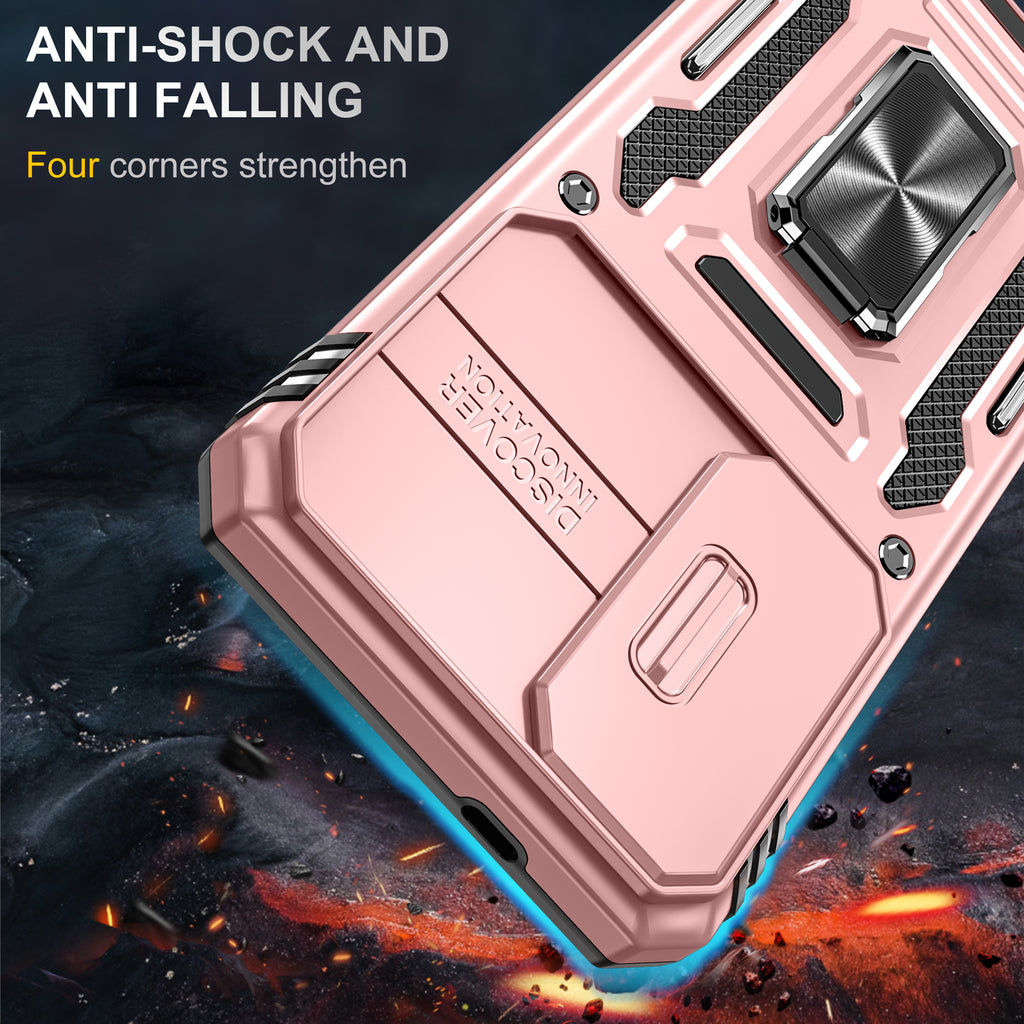 Samsung S25 Plus Case Shockproof Kickstand Hybrid Cover PINK