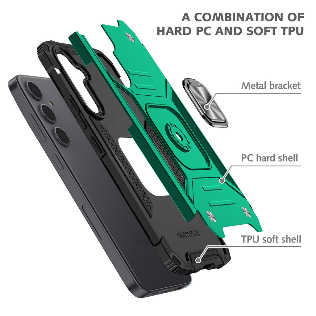 Samsung Galaxy S24 Plus Rugged Tough Case Shockproof Hybrid Cover DARK GREEN
