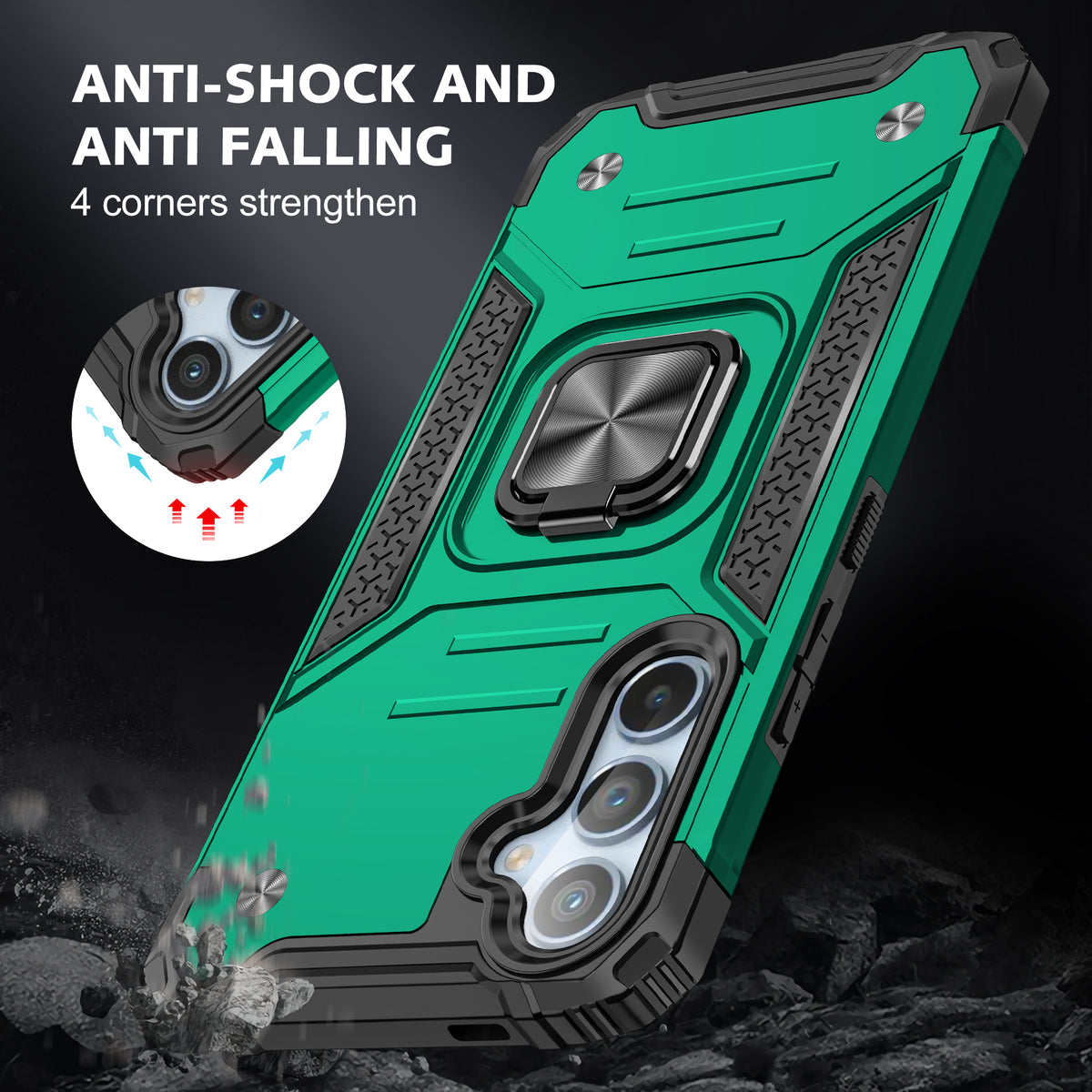 Samsung Galaxy S24 Plus Rugged Tough Case Shockproof Hybrid Cover DARK GREEN