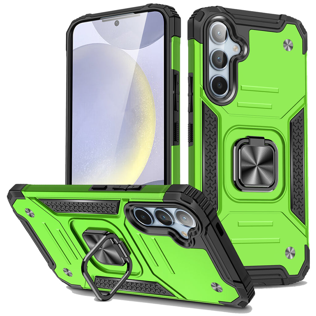 Samsung Galaxy S24 FE Rugged Tough Case Shockproof Hybrid Cover LIGHT GREEN