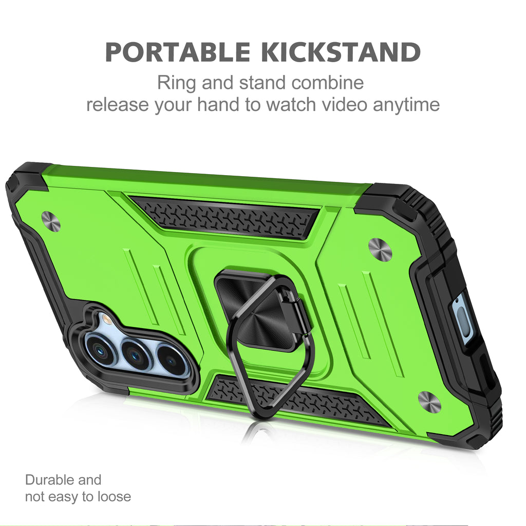 Samsung Galaxy S24 FE Rugged Tough Case Shockproof Hybrid Cover LIGHT GREEN