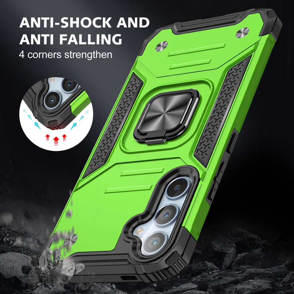 Samsung Galaxy S24 FE Rugged Tough Case Shockproof Hybrid Cover LIGHT GREEN