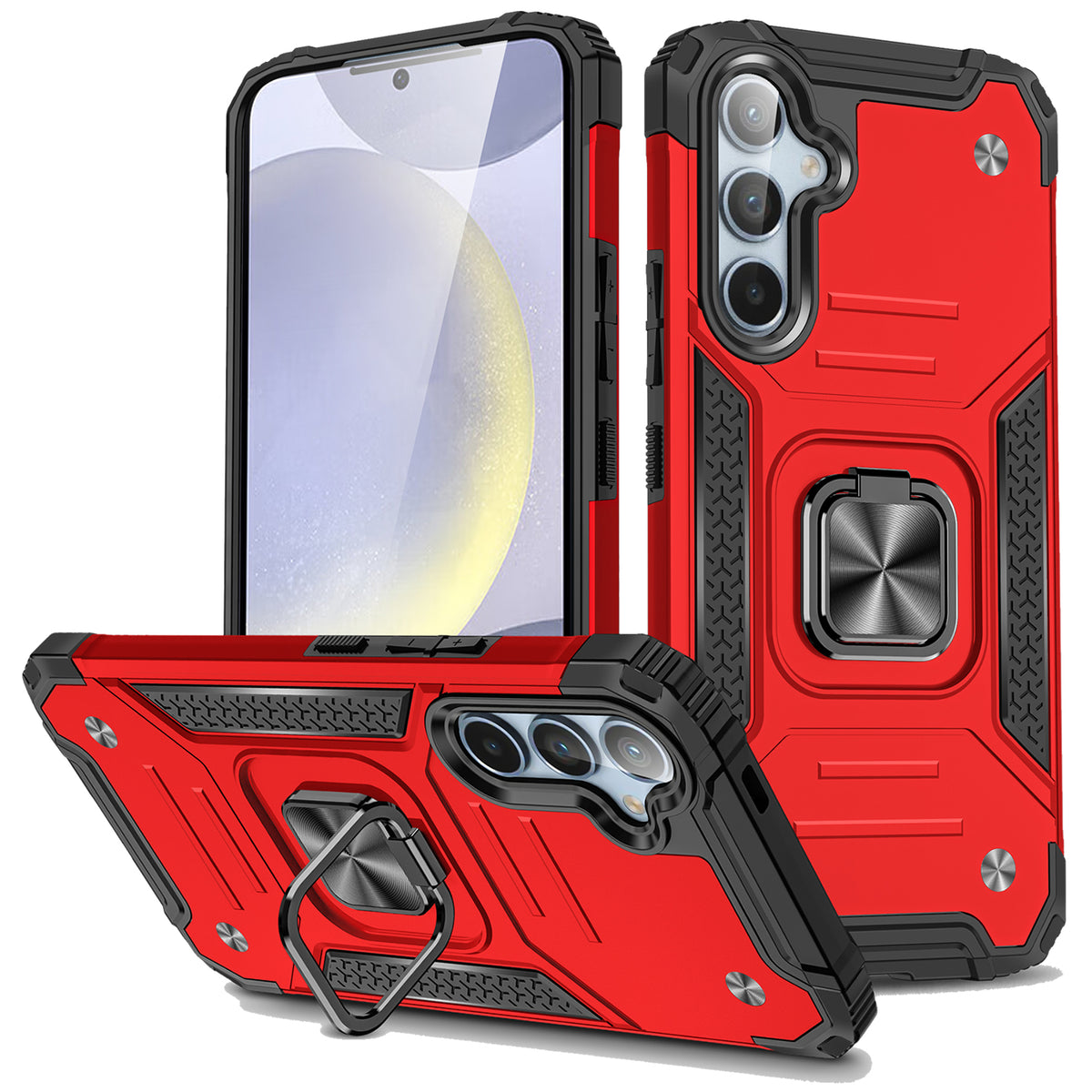 Samsung Galaxy S26 Plus Rugged Tough Case Shockproof Hybrid Cover RED