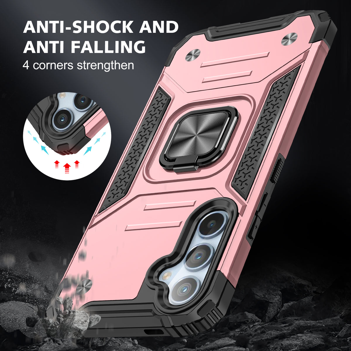 Samsung Galaxy S25 Plus Rugged Tough Case Shockproof Hybrid Cover PINK