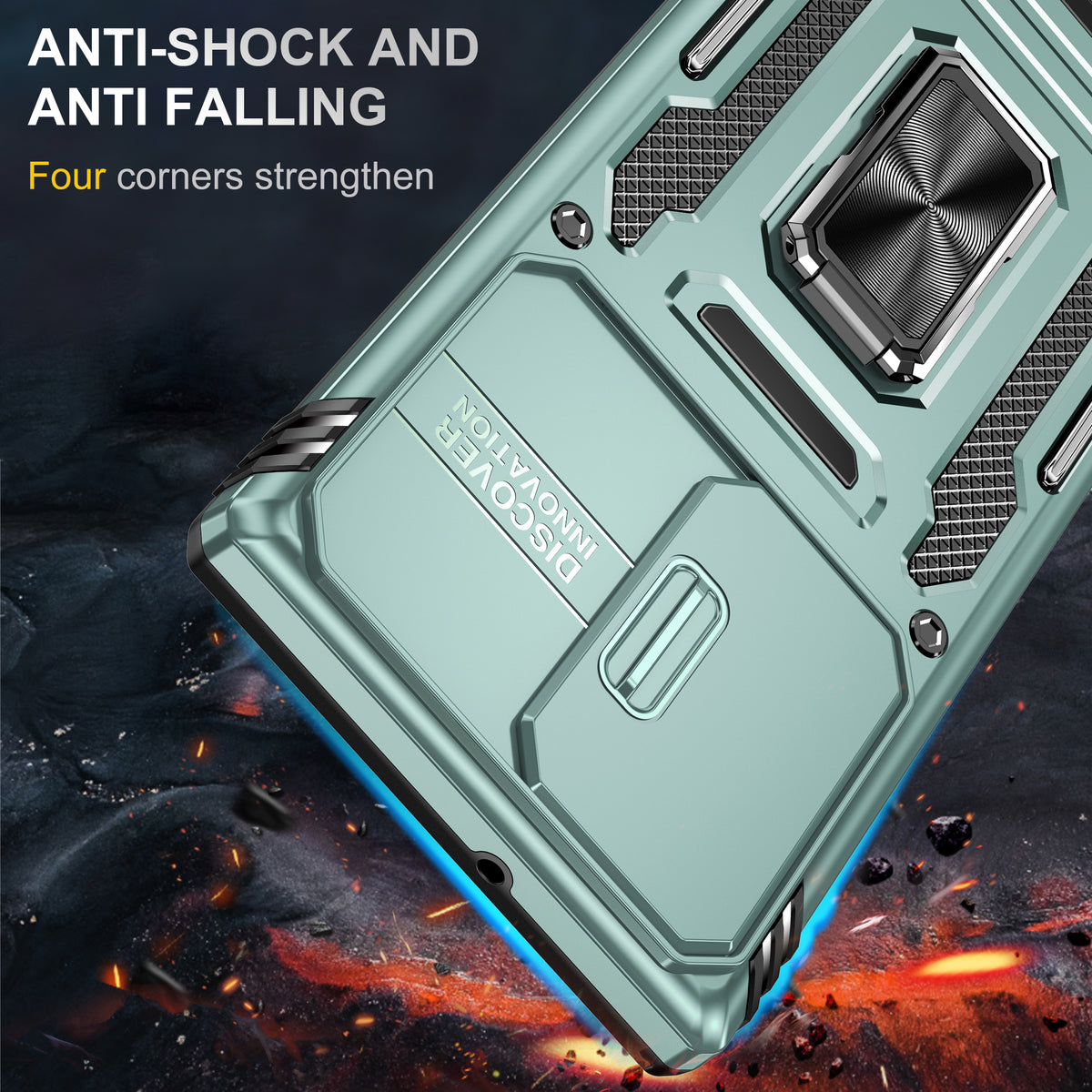 Samsung Galaxy S22 Ultra Case Shockproof Kickstand Hybrid Cover LIGHT GREEN