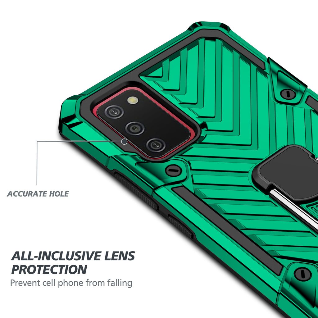 Samsung Galaxy A03S Rugged Tough Case Shockproof Hybrid Cover DARK GREEN