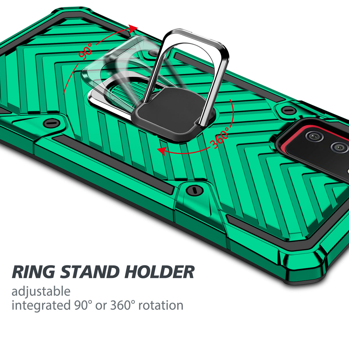 Samsung Galaxy A03S Rugged Tough Case Shockproof Hybrid Cover DARK GREEN