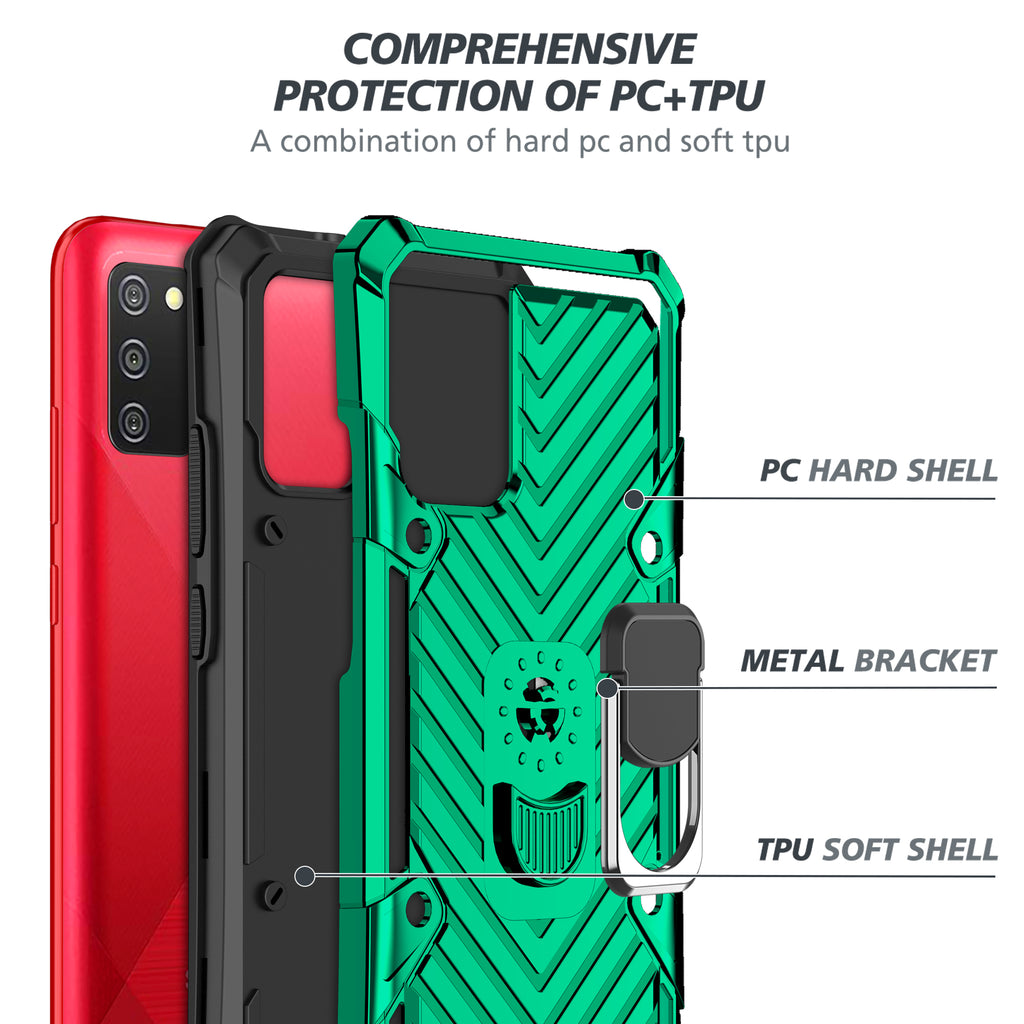 Samsung Galaxy A03S Rugged Tough Case Shockproof Hybrid Cover DARK GREEN