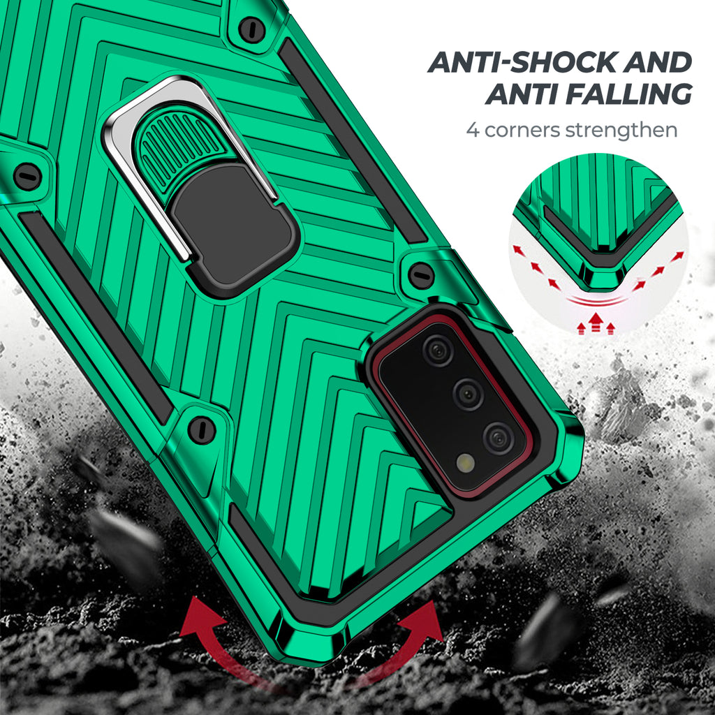 Samsung Galaxy A03S Rugged Tough Case Shockproof Hybrid Cover DARK GREEN