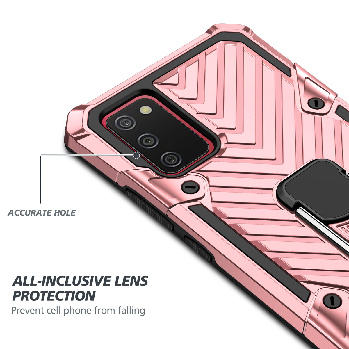 Samsung Galaxy A03S Rugged Tough Case Shockproof Hybrid Cover PINK