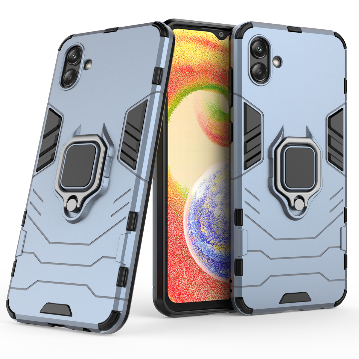 Samsung Galaxy A04 Rugged Tough Case Shockproof Hybrid Cover BLUE