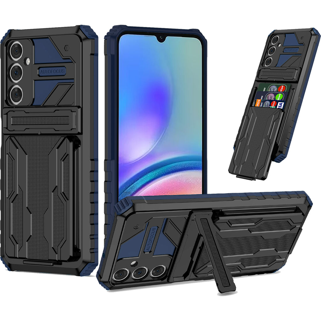 Samsung A05s Heavy Duty Kickstand Case Shockproof Card Holder BLUE