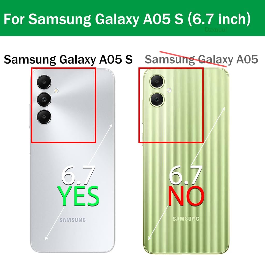 Samsung Galaxy A05s Wallet Case Shockproof Full Body Protective Card Cover WINE RED