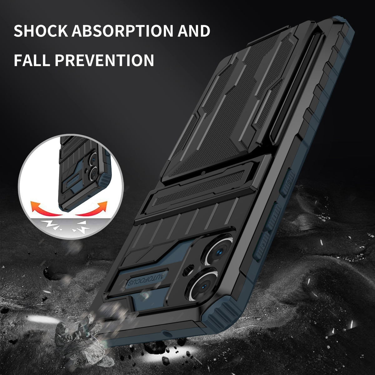 Samsung A06 4G Heavy Duty Kickstand Case Shockproof Card Holder GREEN