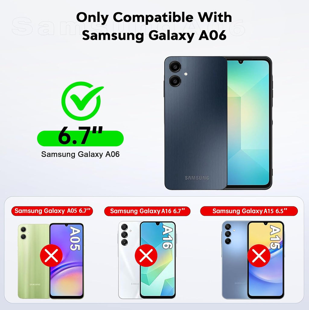 2X Samsung Galaxy A06 Case Friendly Glass Screen Protector