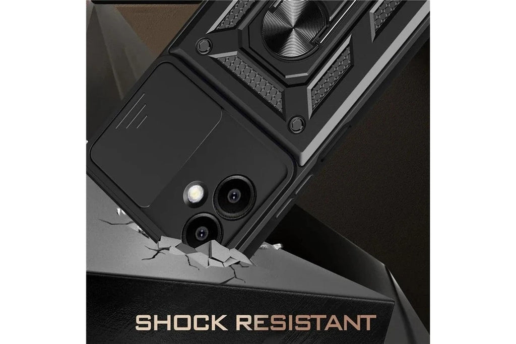 Samsung Galaxy A07 Tough Case Shockproof Kickstand Cover BLACK